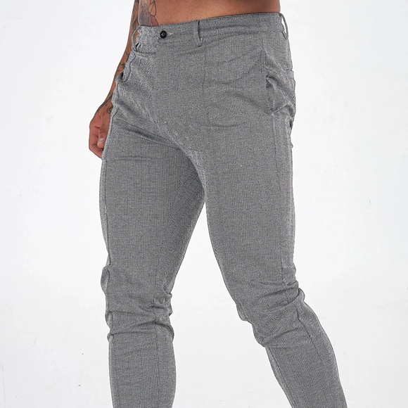 ICON AMSTERDAM - THE CHEVRON TROUSERS - GREY - Medium - New With Tag - Picture 1 of 8